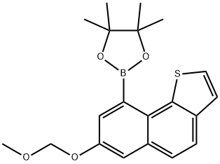 Naphtho[1,2-b]thiophene, 7-(methoxymethoxy)-9-(4,4,5,5-tetramethyl-1,3,2-dioxaborolan-2-yl)- Struktur