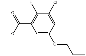 Methyl 3-chloro-2-fluoro-5-propoxybenzoate 结构式