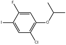 1-Chloro-4-fluoro-5-iodo-2-isopropoxybenzene 化学構造式