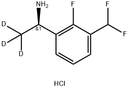 (R)-1-(3-(二氟甲基)-2-氟苯基)乙-1-胺-D3(盐酸盐),2919362-29-9,结构式