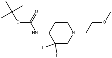 (3,3-二氟-1-(2-甲氧基乙基)哌啶-4-基)氨基甲酸叔丁酯,2919476-41-6,结构式