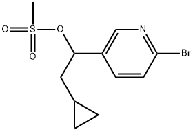 1-(6-Bromopyridin-3-yl)-2-cyclopropylethyl methanesulfonate|1-(6-溴吡啶-3-基)-2-环丙基乙基甲烷磺酸盐