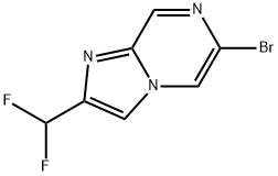 6-溴-2-(二氟甲基)咪唑并[1,2-A]吡嗪 结构式