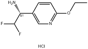 (R)-1-(6-Ethoxypyridin-3-yl)-2,2-difluoroethan-1-amine hydrochloride Structure