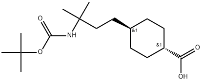 (1R,4R)-4-(3-((叔丁氧羰基)氨基)-3-甲基丁基)环己烷-1-甲酸,2921801-92-3,结构式