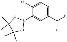 2-(2-Chloro-5-(difluoromethyl)phenyl)-4,4,5,5-tetramethyl-1,3,2-dioxaborolane Struktur