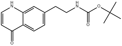 tert-Butyl (2-(4-oxo-1,4-dihydroquinolin-7-yl)ethyl)carbamate 化学構造式