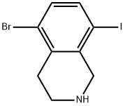 5-Bromo-8-iodo-1,2,3,4-tetrahydroisoquinoline Struktur