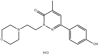 Morpholinoethyl-2 methyl-4 (p-hydroxyphenyl)-6 pyridazone-3 chlorhydra te [French]|