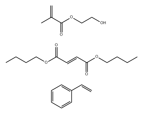 2-Butenedioic acid (2E)-, dibutyl ester, polymer with ethenylbenzene and 2-hydroxyethyl 2-methyl-2-propenoate Struktur