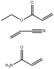 2-Propenoic acid, ethyl ester, polymer with 2-propenamide and 2-propenenitrile,29300-12-7,结构式