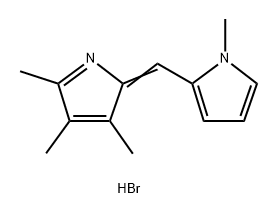 1H-Pyrrole, 1-methyl-2-[(3,4,5-trimethyl-2H-pyrrol-2-ylidene)methyl]-, hydrobromide (1:1),293733-88-7,结构式