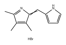 1H-Pyrrole, 2-[(3,4,5-trimethyl-2H-pyrrol-2-ylidene)methyl]-, hydrobromide (1:1),293733-89-8,结构式