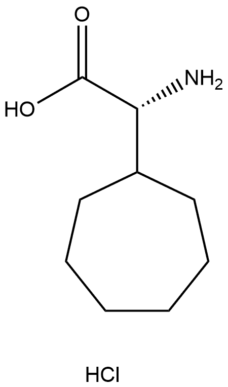 (R)‐2‐amino‐2‐cycloheptylacetic acid hydrochloride,2940874-41-7,结构式