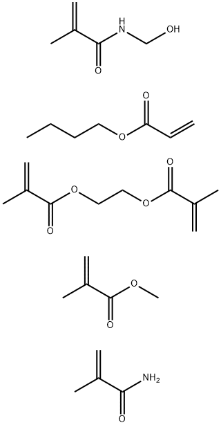 Polymer of butyl acrylate, methylol methacrylamide, methacrylamide and methyl methacrylate 化学構造式