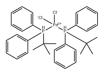 双(叔丁基二苯基膦)二氯化钯(II), 294673-79-3, 结构式