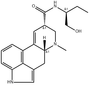 6-methyl-9,10-didehydro-ergoline-8α-carboxylic acid-((S)-1-hydroxymethyl-propylamide) Struktur