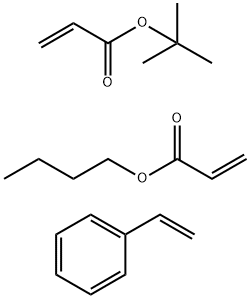 2-Propenoic acid, butyl ester, polymer with 1,1-dimethylethyl 2-propenoate and ethenylbenzene Structure