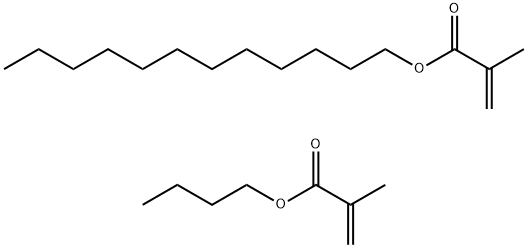 2-甲基-2-丙烯酸丁基酯与2-甲基-2-丙烯酸十二烷基酯的聚合物, 29535-38-4, 结构式