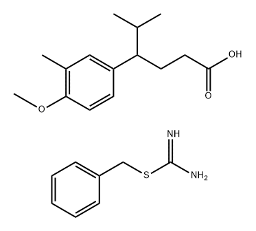 Benzenebutanoic acid, 4-Methoxy-3-Methyl-g-
(1-Methylethyl)-, coMpd. with phenylMethyl
carbaMiMidothioate (1:1) Struktur