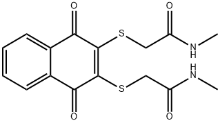 Acetamide, 2,2-(1,4-dihydro-1,4-dioxo-2,3-naphthalenediyl)bis(thio)bisN-methyl- 结构式