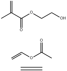 2-甲基-2-丙烯酸-2-羟乙酯与乙烯和乙酸乙烯酯的聚合物, 29691-99-4, 结构式