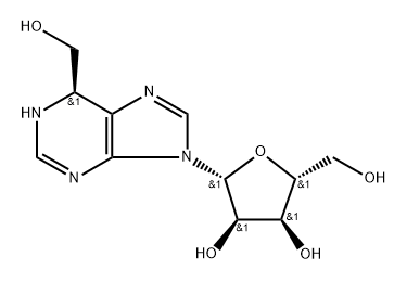 6-hydroxymethyl-1,6-dihydropurine ribonucleoside Struktur