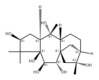 Grayanotoxane-3β,5,6β,7α,10,16-hexol, 29708-82-5, 结构式