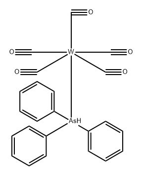 Tungsten,pentacarbonyl(triphenylarsine)-(OC-6-22)- Struktur