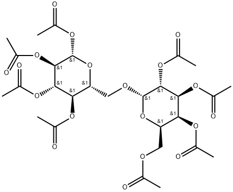 6-O-(2-O,3-O,4-O,6-O-Tetraacetyl-α-D-galactopyranosyl)-β-D-glucopyranose tetraacetate Struktur