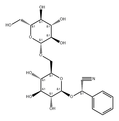 L-苦杏仁苷,29883-16-7,结构式