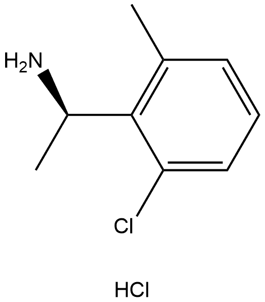 (R)-1-(2-chloro-6-methylphenyl)ethan-1-amine hydrochloride 结构式