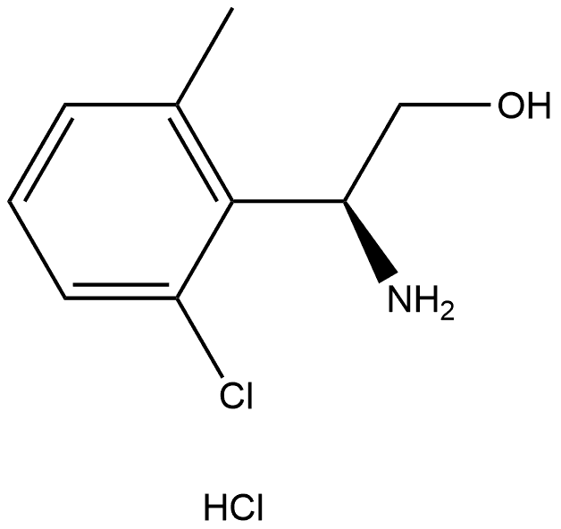 (S)-2-amino-2-(2-chloro-6-methylphenyl)ethan-1-ol hydrochloride,2988976-97-0,结构式