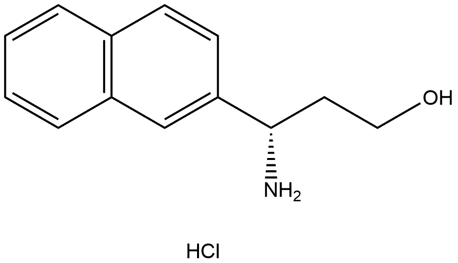 (S)-3-amino-3-(naphthalen-2-yl)propan-1-ol hydrochloride Structure