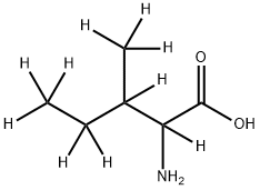 ISOLEUCINE-D10 (MIXTURE OF DIASTEREOMERS),29909-02-2,结构式