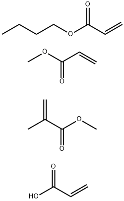 2-甲基-2-丙烯酸甲酯与2-丙烯酸丁酯、2-丙烯酸甲酯和2-丙烯酸的聚合物,29960-87-0,结构式