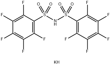 Benzenesulfonamide, 2,3,4,5,6-pentafluoro-N-[(2,3,4,5,6-pentafluorophenyl)sulfonyl]-, potassium salt (1:1) 结构式