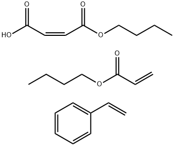 2-Butenedioic acid(Z)-, monobutyl ester, polymer with butyl 2-propenoate and ethenylbenzene Structure