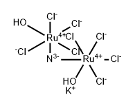 tripotassium diaquaoctachloro-mu-nitridodiruthenate(3-) 结构式