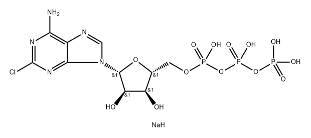 Adenosine 5'-(tetrahydrogen triphosphate), 2-chloro-, sodium salt (1:4) Structure