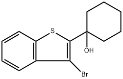 1-(3-bromobenzo[b]thiophen-2-yl)cyclohexanol 化学構造式