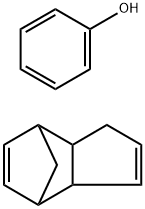 トリシクロ［5．2．1．0（2，6）］デカ-3，8-ジエン?フェノール共重合物 化学構造式