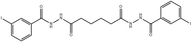 N'1,N'6-bis(3-iodobenzoyl)hexanedihydrazide Structure