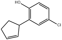 4-Chloro-2-(2-cyclopenten-1-yl)phenol Structure