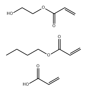 2-丙烯酸与2-丙烯酸丁酯和2-丙烯酸-2-羟乙酯的聚合物, 30585-48-9, 结构式