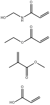 2-甲基-2-丙烯酸甲酯、2-丙烯酸乙酯、N-羟甲基-2-丙烯酰胺和2-丙烯酸的聚合物,30643-08-4,结构式
