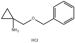 1-((Benzyloxy)methyl)cyclopropan-1-amine hydrochloride 化学構造式