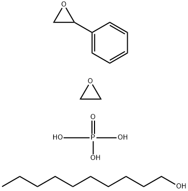Oxirane, phenyl-, polymer with oxirane, mono(dihydrogen phosphate), decyl ether|