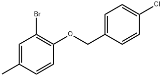 2-bromo-1-((4-chlorobenzyl)oxy)-4-methylbenzene Struktur