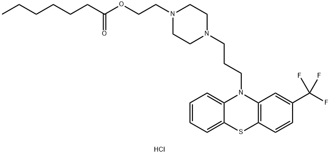 FLUPHENAZINE ENANTHATE DIHYDROCHLORIDE,3105-68-8,结构式
